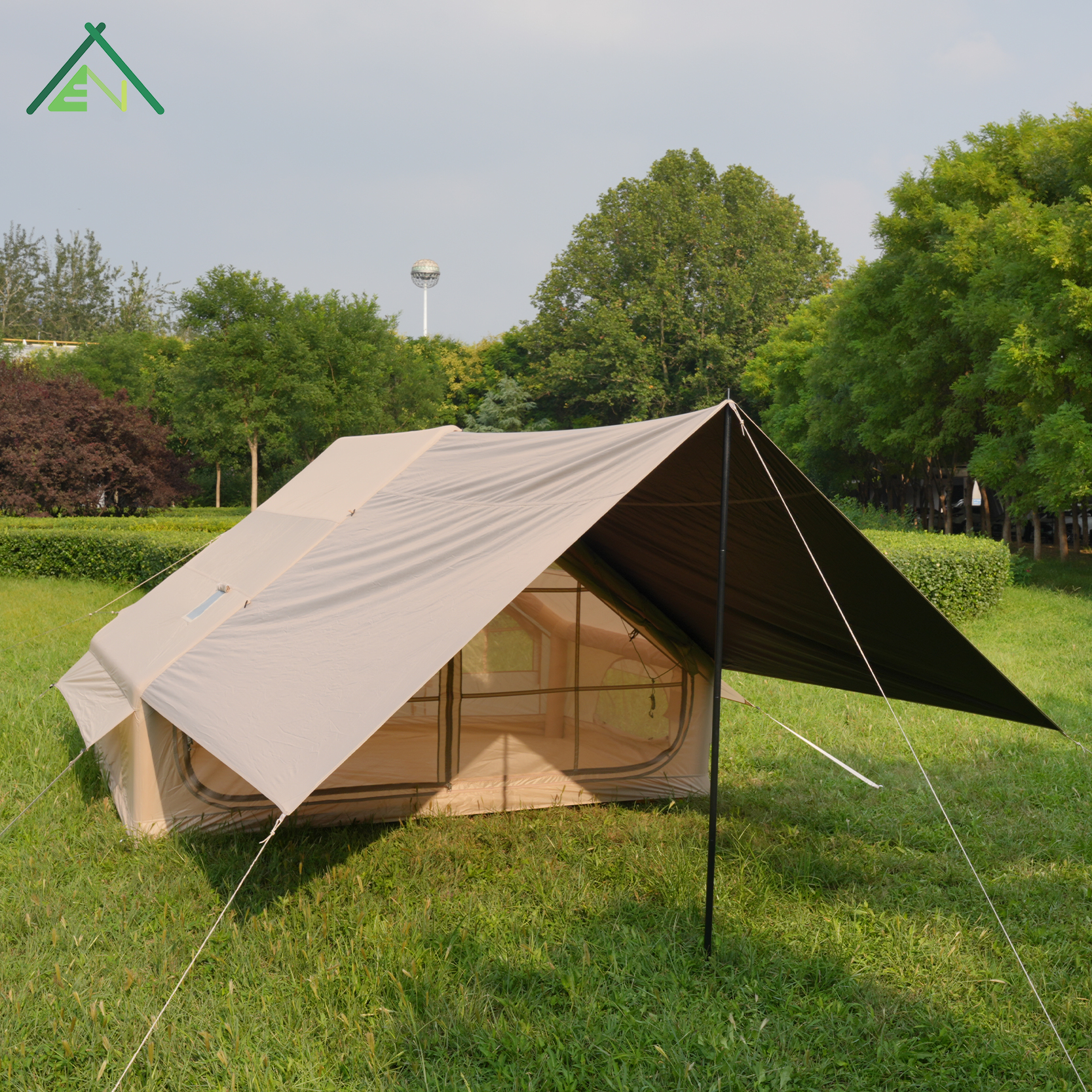 AT-6.3 Pro-51L AB Door Inflatable Tent with Chimney Port