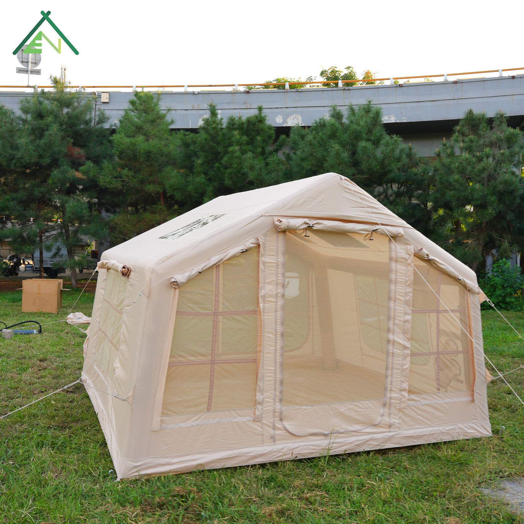 LITAIANTOUR AT-8-53L Beige Inflatable Cabin Tent 3 x 2.65 m