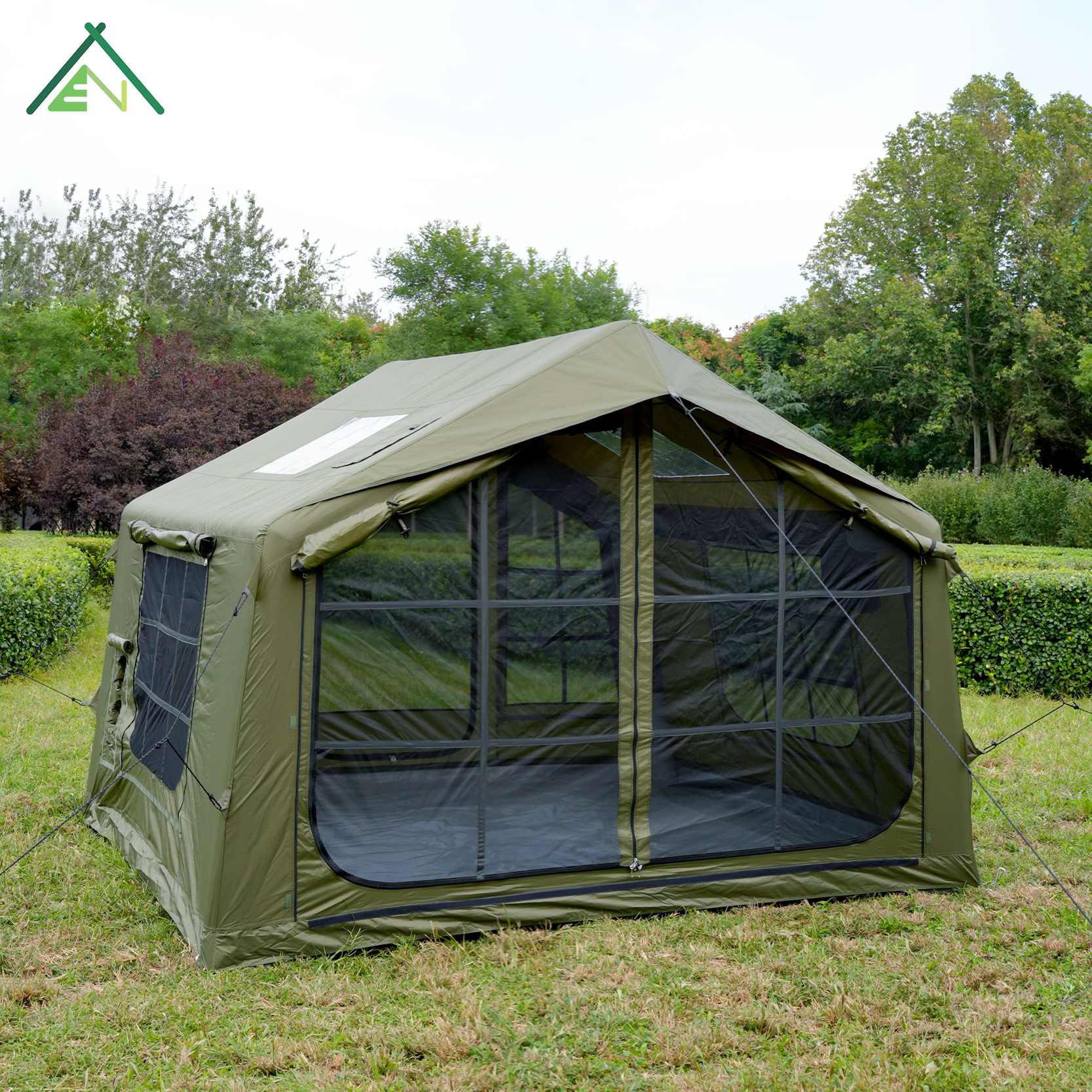 AT-8-53L Green Inflatable Cabin Tent 3 x 2.65 m